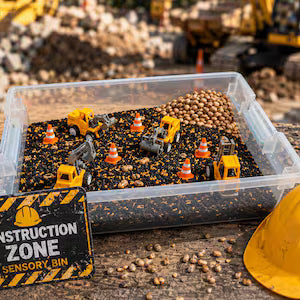 Construction Zone - Sensory Bin
